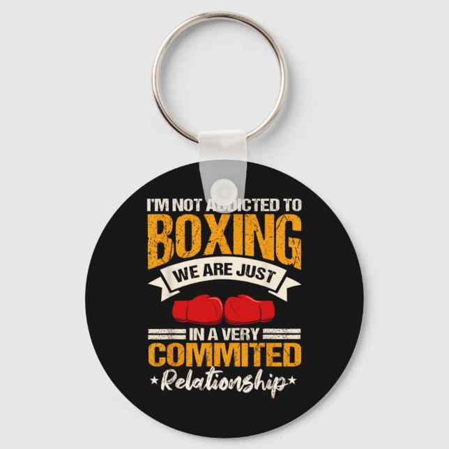 Boxing Ring Gloves Boxer Sport Coach Trainee  Key Ring (Front)