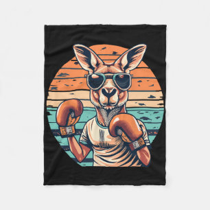 Boxing Roger Australian Kangaroo Boxing Boxer Kang Fleece Blanket
