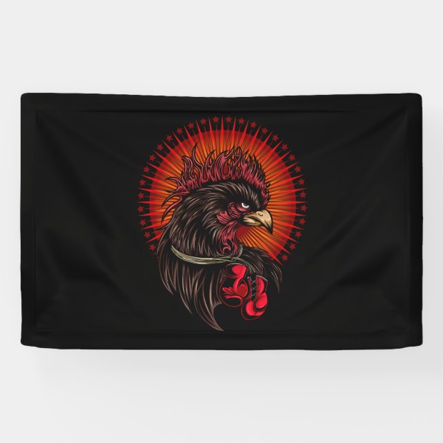 Boxing Rooster Banner (Horizontal)