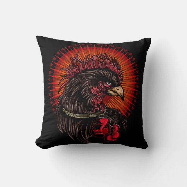 Boxing Rooster Cushion (Front)