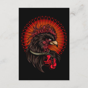 Boxing Rooster Enclosure Card