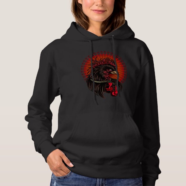 Boxing Rooster Hoodie (Front)