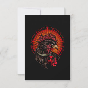 Boxing Rooster Invitation