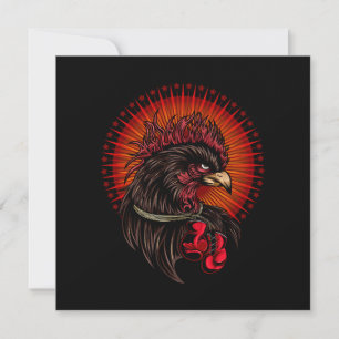 Boxing Rooster Invitation