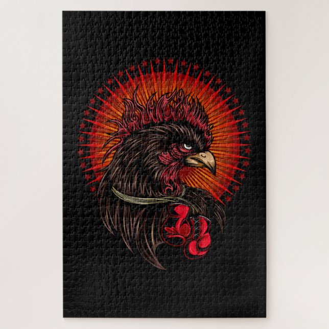 Boxing Rooster Jigsaw Puzzle (Vertical)