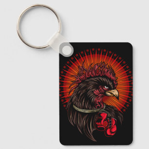 Boxing Rooster Key Ring