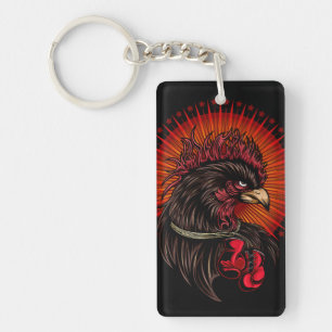 Boxing Rooster Key Ring