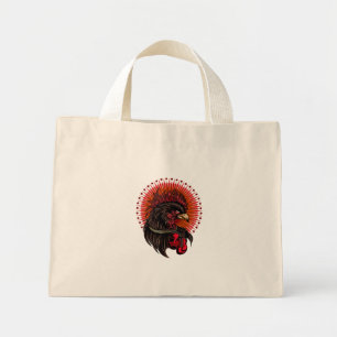 Boxing Rooster Mini Tote Bag