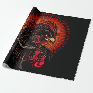 Boxing Rooster Wrapping Paper