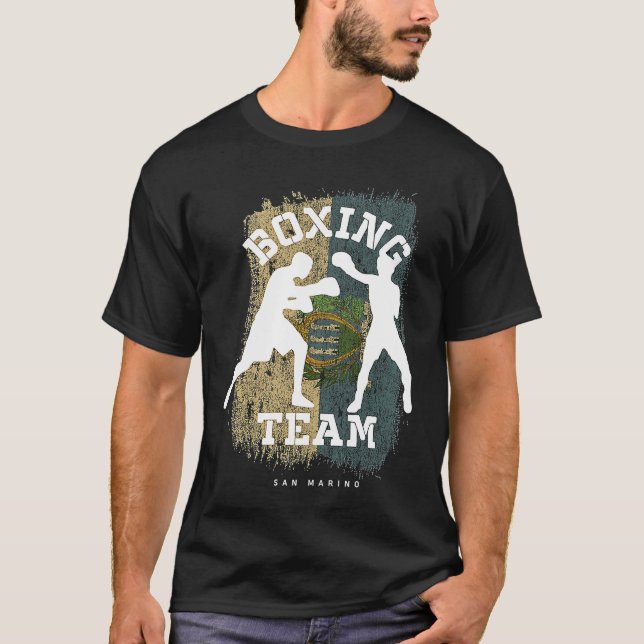 Boxing San Marino Combat Sports Fighter Boxing T-Shirt (Front)