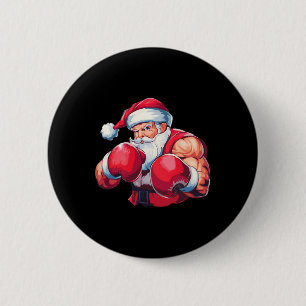 Boxing Santa Claus Boxer Boxing Christmas Boxer Xm 6 Cm Round Badge