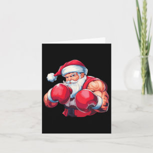 Boxing Santa Claus Boxer Boxing Christmas Boxer Xm Card