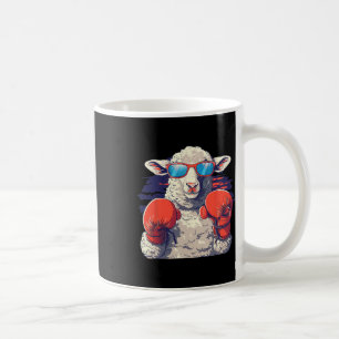 Boxing Sheep Lamb Boxing Gloves Kickboxing Funny B Coffee Mug