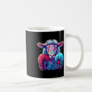 Boxing Sheep Lamb Boxing Gloves Kickboxing Funny B Coffee Mug