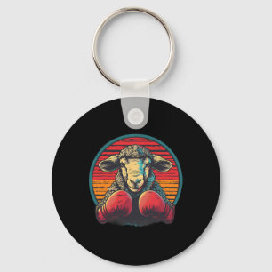 Boxing Sheep Lamb Boxing Gloves Kickboxing Funny B Key Ring
