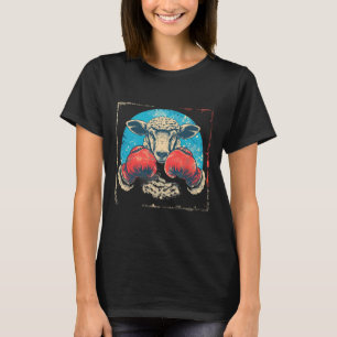 Boxing Sheep Lamb Boxing Gloves Kickboxing Funny B T-Shirt