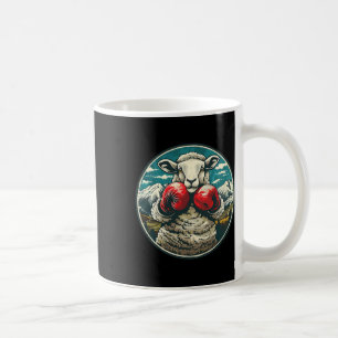 Boxing Sheep With Boxing Gloves Kickboxing Funny B Coffee Mug