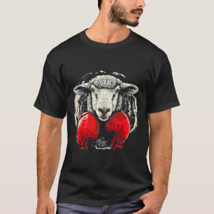 Boxing Sheep With Boxing Gloves Kickboxing Funny B T-Shirt