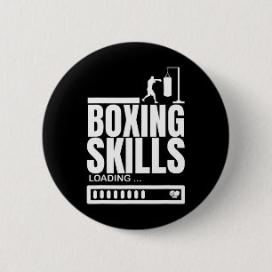 Boxing Skills Loading Funny Boxer 6 Cm Round Badge