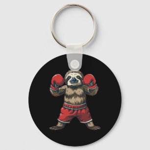 Boxing Sloth Lover Boxing Gloves Kickboxing Funny  Key Ring