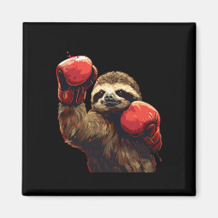 Boxing Sloth Lover Boxing Gloves Kickboxing Funny Magnet