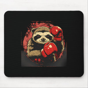 Boxing Sloth Lover Boxing Gloves Kickboxing Funny  Mouse Pad
