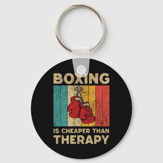 Boxing Son Vintage Boxing Boxer  Key Ring (Front)