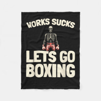 Boxing Sparring - Gloves Fighter Boxer  Fleece Blanket