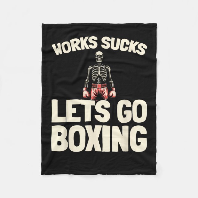 Boxing Sparring - Gloves Fighter Boxer  Fleece Blanket (Front)