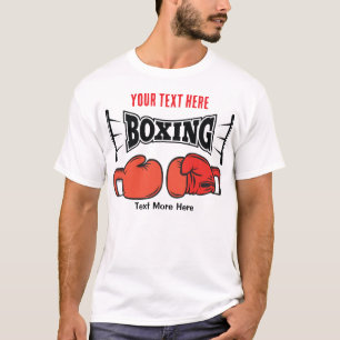 Boxing Sport Power and Fighting Design T-Shirt