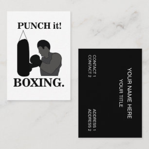 Boxing Sport Punch It Boxing  Business Card