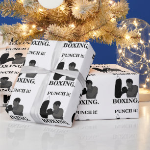 Boxing Sport Punch It  Wrapping Paper