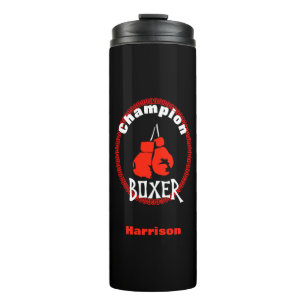 Boxing Sport Theme Graphic Thermal Tumbler
