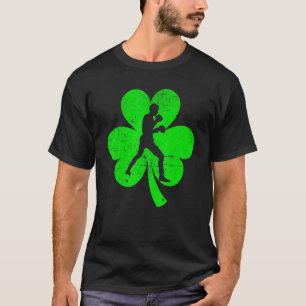 Boxing Sports St Patrick S Day Retro Shamrock Iris T-Shirt