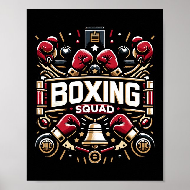 Boxing Squad Boxing Gear For Boxers  Poster (Front)