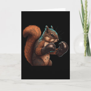 Boxing Squirrel Boxer Boxing Gloves Kickboxing Mma Card