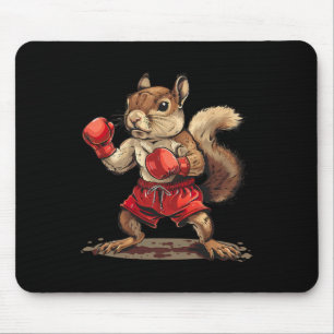 Boxing Squirrel With Boxing Gloves Kickboxing Funn Mouse Pad