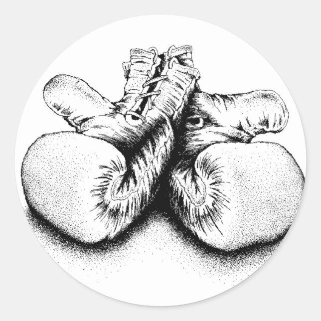 Boxing T-shirts and Gifts. Classic Round Sticker (Front)