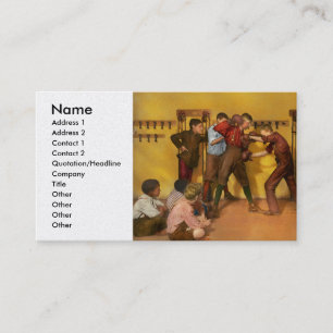 Boxing - The Manly art of self-defence 1908 Business Card
