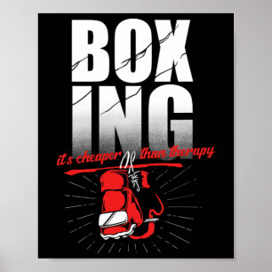 Boxing Therapy Kickboxing Boxer  Poster