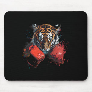Boxing Tiger Lover Boxing Gloves Kickboxing Funny Mouse Pad