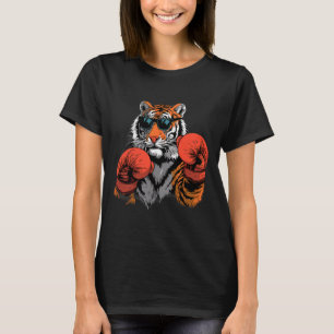 Boxing Tiger Lover Boxing Gloves Kickboxing Funny T-Shirt