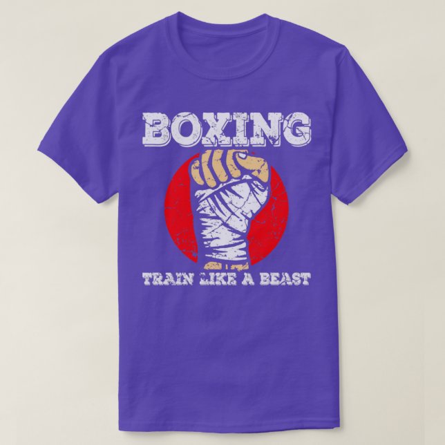Boxing Train Like A Beast T-Shirt (Design Front)