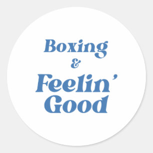 Boxing Training Motivation Fitness Victory Feeling Classic Round Sticker