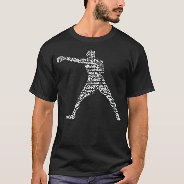 Boxing Typography Men Boxer T-Shirt (Front)
