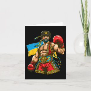 Boxing Ukrainian Boxer Ukraine Flag  Card