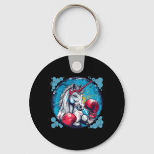 Boxing Unicorn With Boxing Gloves Kickboxing Cute Key Ring