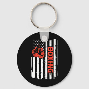 Boxing Usa Flag Mma Fighter Kickboxing Boxing For Key Ring