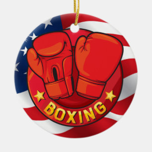 Boxing USA Ornament