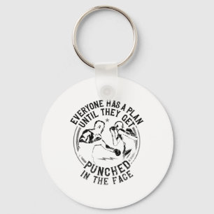 Boxing Vintage Everyone Has A Plan Until They Get  Key Ring
